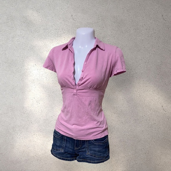 SOLD! (Do Not Buy) Style & Co. Pink Button Up Blouse - Picture 2 of 5